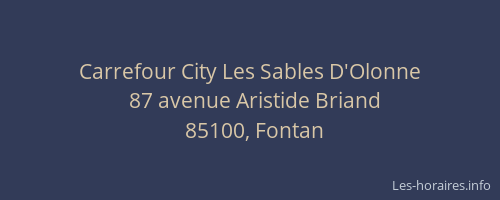 Carrefour City Les Sables D'Olonne