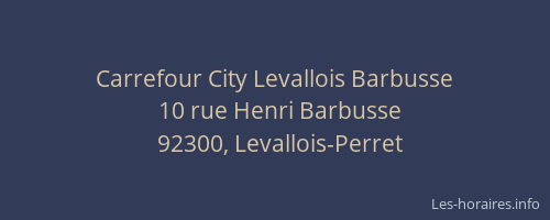 Carrefour City Levallois Barbusse