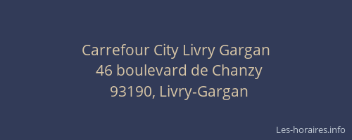 Carrefour City Livry Gargan