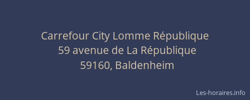 Carrefour City Lomme République