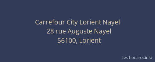 Carrefour City Lorient Nayel