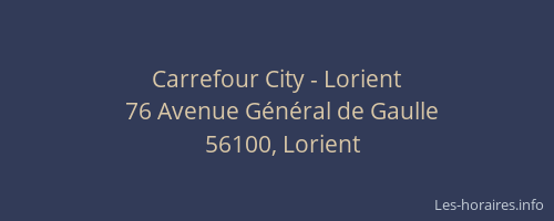 Carrefour City - Lorient
