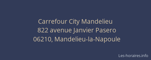 Carrefour City Mandelieu