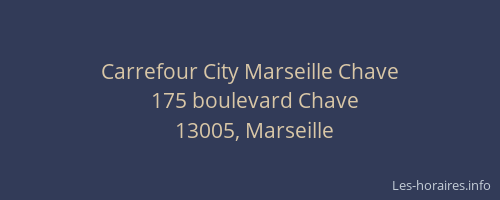 Carrefour City Marseille Chave