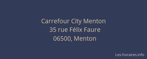 Carrefour City Menton