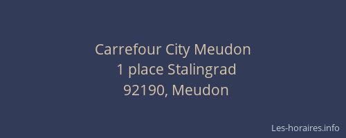 Carrefour City Meudon