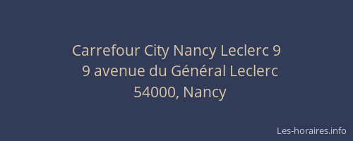 Carrefour City Nancy Leclerc 9