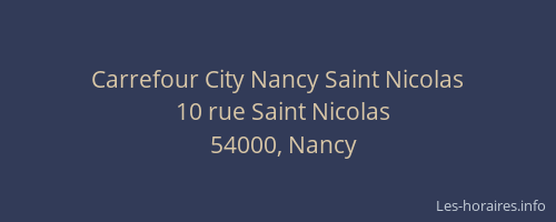 Carrefour City Nancy Saint Nicolas