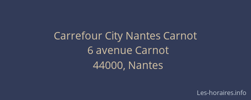 Carrefour City Nantes Carnot
