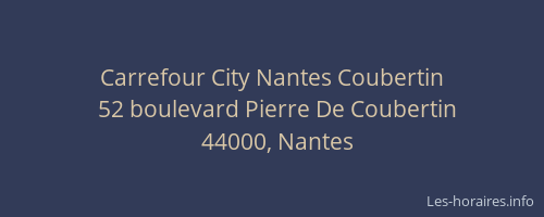 Carrefour City Nantes Coubertin