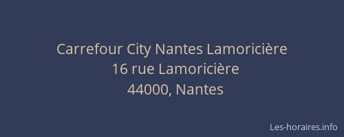Carrefour City Nantes Lamoricière