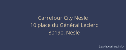 Carrefour City Nesle