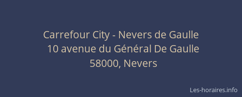 Carrefour City - Nevers de Gaulle
