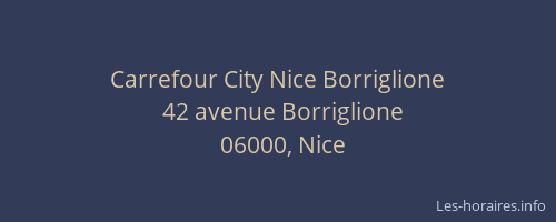 Carrefour City Nice Borriglione