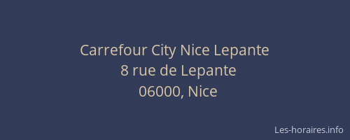 Carrefour City Nice Lepante