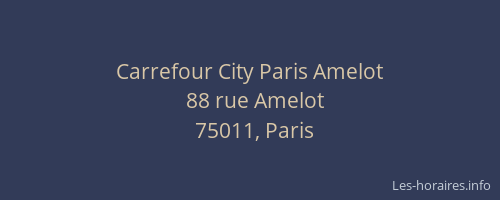 Carrefour City Paris Amelot