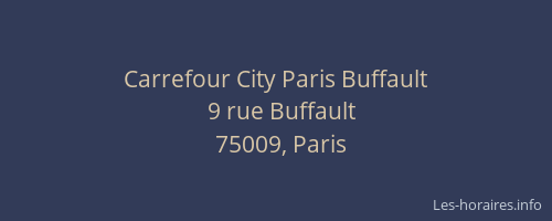 Carrefour City Paris Buffault