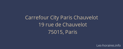 Carrefour City Paris Chauvelot