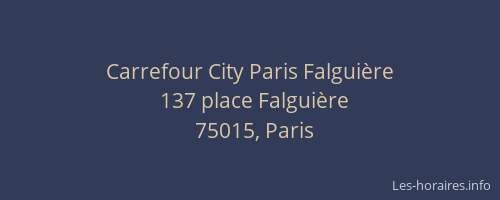 Carrefour City Paris Falguière