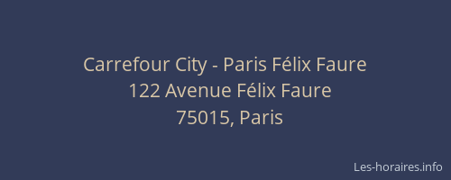 Carrefour City - Paris Félix Faure