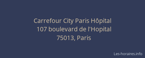 Carrefour City Paris Hôpital
