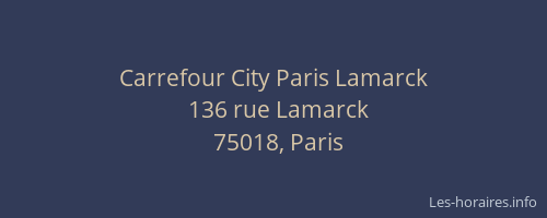 Carrefour City Paris Lamarck