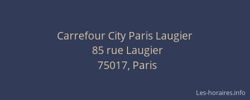 Carrefour City Paris Laugier