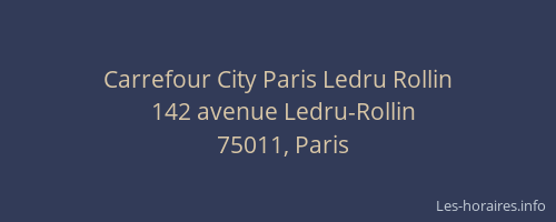 Carrefour City Paris Ledru Rollin