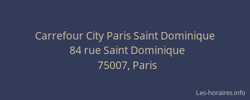 Carrefour City Paris Saint Dominique