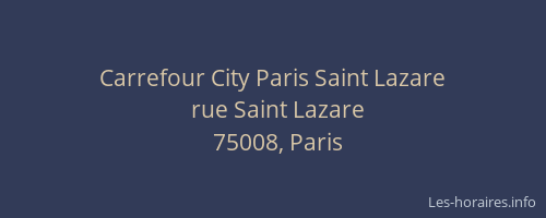 Carrefour City Paris Saint Lazare