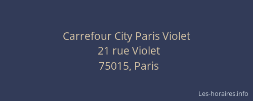 Carrefour City Paris Violet