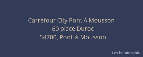 Carrefour City Pont À Mousson