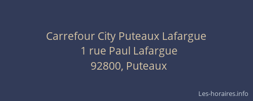 Carrefour City Puteaux Lafargue
