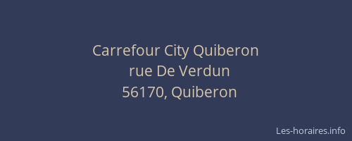 Carrefour City Quiberon