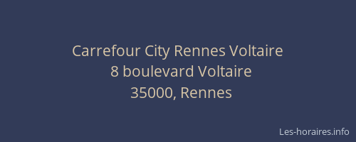 Carrefour City Rennes Voltaire