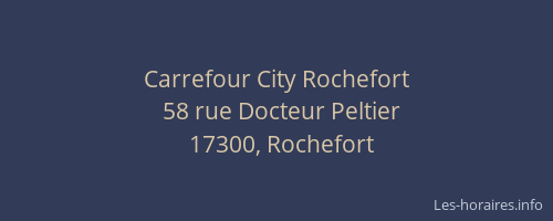Carrefour City Rochefort
