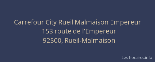 Carrefour City Rueil Malmaison Empereur