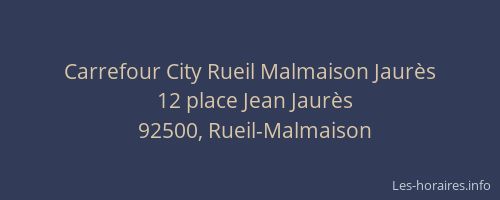 Carrefour City Rueil Malmaison Jaurès