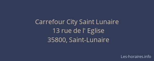 Carrefour City Saint Lunaire