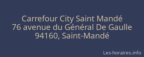 Carrefour City Saint Mandé