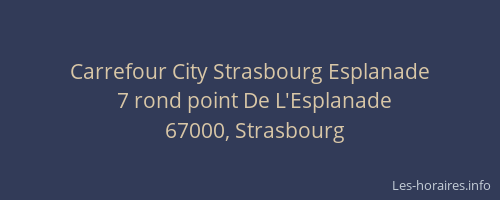 Carrefour City Strasbourg Esplanade