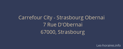 Carrefour City - Strasbourg Obernai