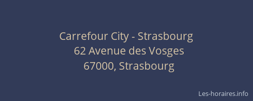 Carrefour City - Strasbourg