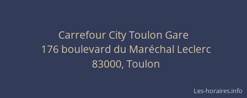 Carrefour City Toulon Gare