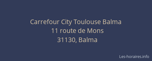 Carrefour City Toulouse Balma
