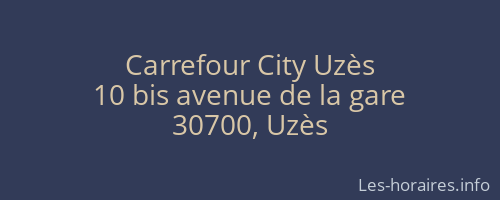 Carrefour City Uzès