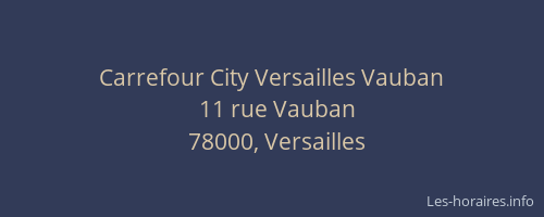Carrefour City Versailles Vauban