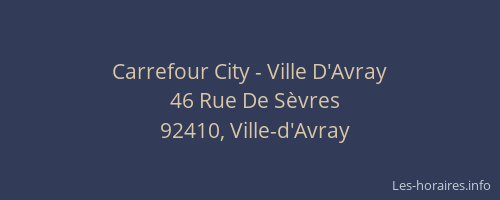 Carrefour City - Ville D'Avray