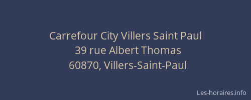 Carrefour City Villers Saint Paul