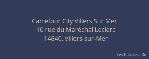 Carrefour City Villers Sur Mer
